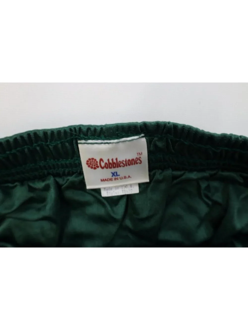 Vintage 90s Mens XL Silky Nylon Lined Running Jogging Short Shorts Green USA